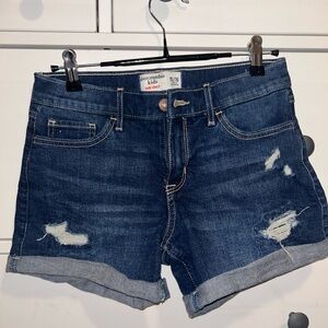 Abercrombie Kids Blue Distressed Jean Shorts